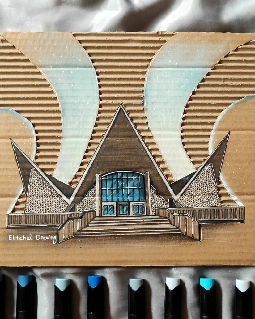 Aquí hay 13 obras de arte de construcción de cartón en 3D realizadas por este estudiante de arquitectura Aquí hay 13 obras de arte de construcción de cartón en 3D realizadas por este estudiante de arquitectura