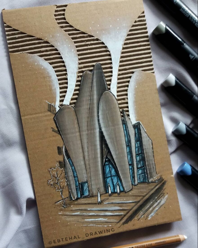 Aquí hay 13 obras de arte de construcción de cartón en 3D realizadas por este estudiante de arquitectura Aquí hay 13 obras de arte de construcción de cartón en 3D realizadas por este estudiante de arquitectura