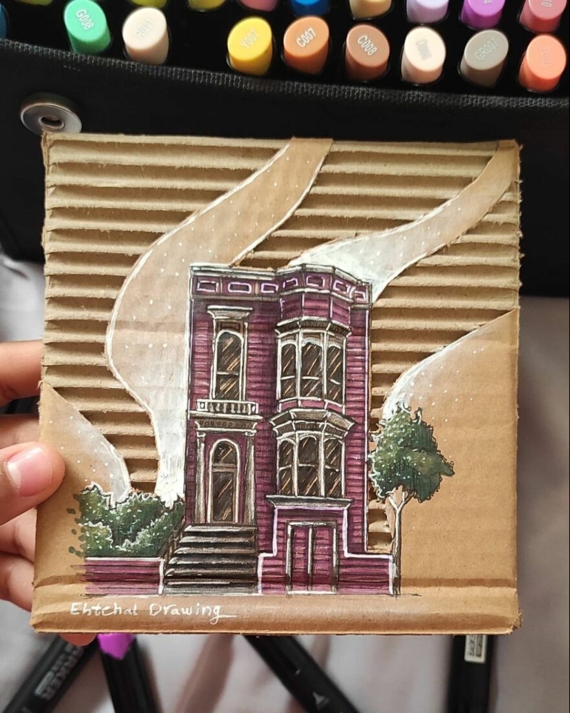Aquí hay 13 obras de arte de construcción de cartón en 3D realizadas por este estudiante de arquitectura Aquí hay 13 obras de arte de construcción de cartón en 3D realizadas por este estudiante de arquitectura
