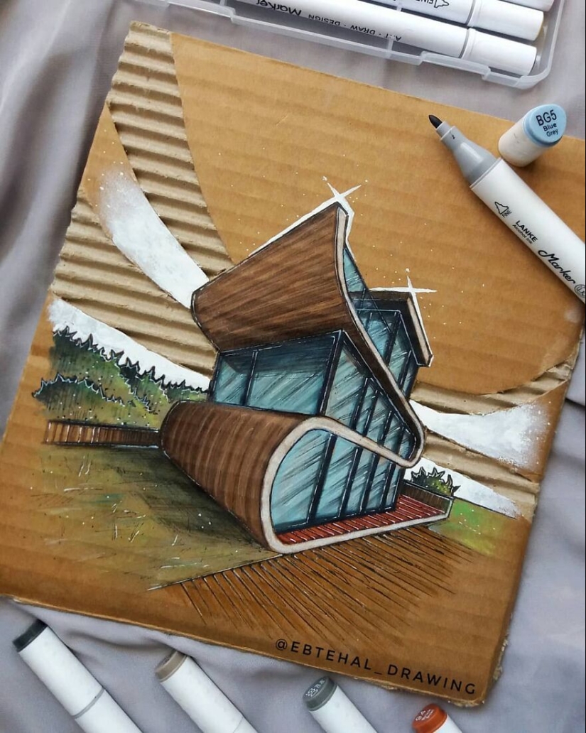 Aquí hay 13 obras de arte de construcción de cartón en 3D realizadas por este estudiante de arquitectura Aquí hay 13 obras de arte de construcción de cartón en 3D realizadas por este estudiante de arquitectura