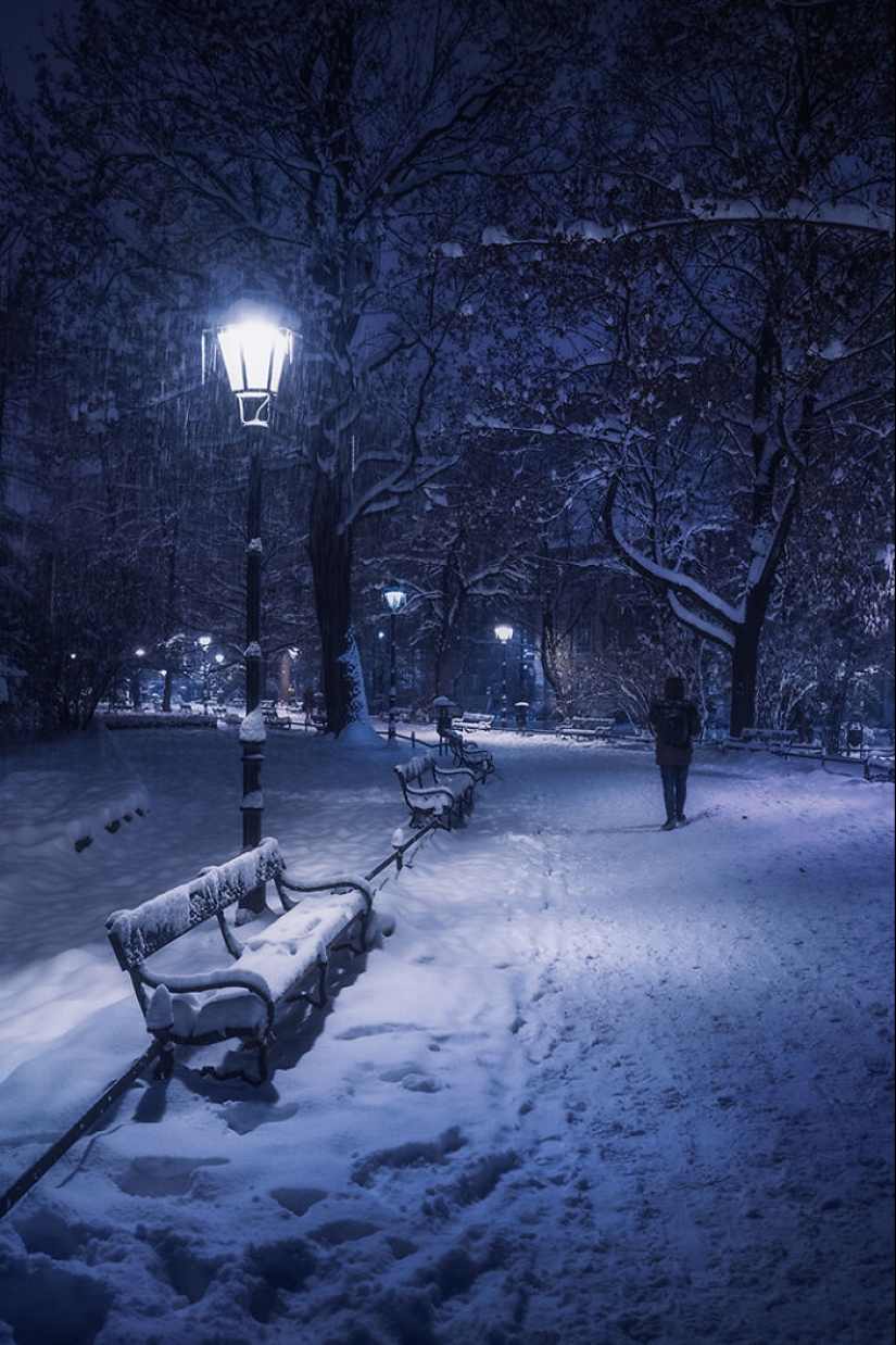 Aquí hay un vistazo a un viaje nevado a lo largo de la ciudad medieval de Cracovia, capturado con la lente de mi cámara