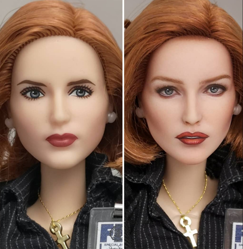 Artista repinta muñecas de una manera más realista