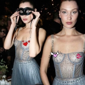 At the forefront of trends: protruding "designer" nipples under transparent outfits At the forefront of trends: protruding "designer" nipples under transparent outfits