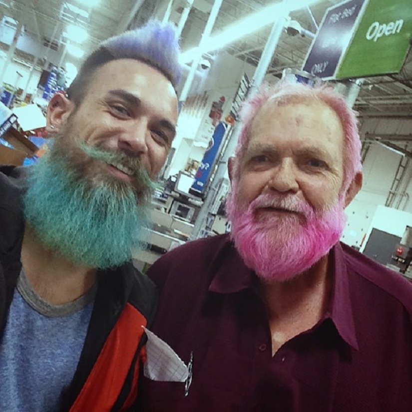 Barba azul: las sirenas macho se tiñen la barba de diferentes colores