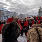 Bear dances in Romania to ward off evil spirits