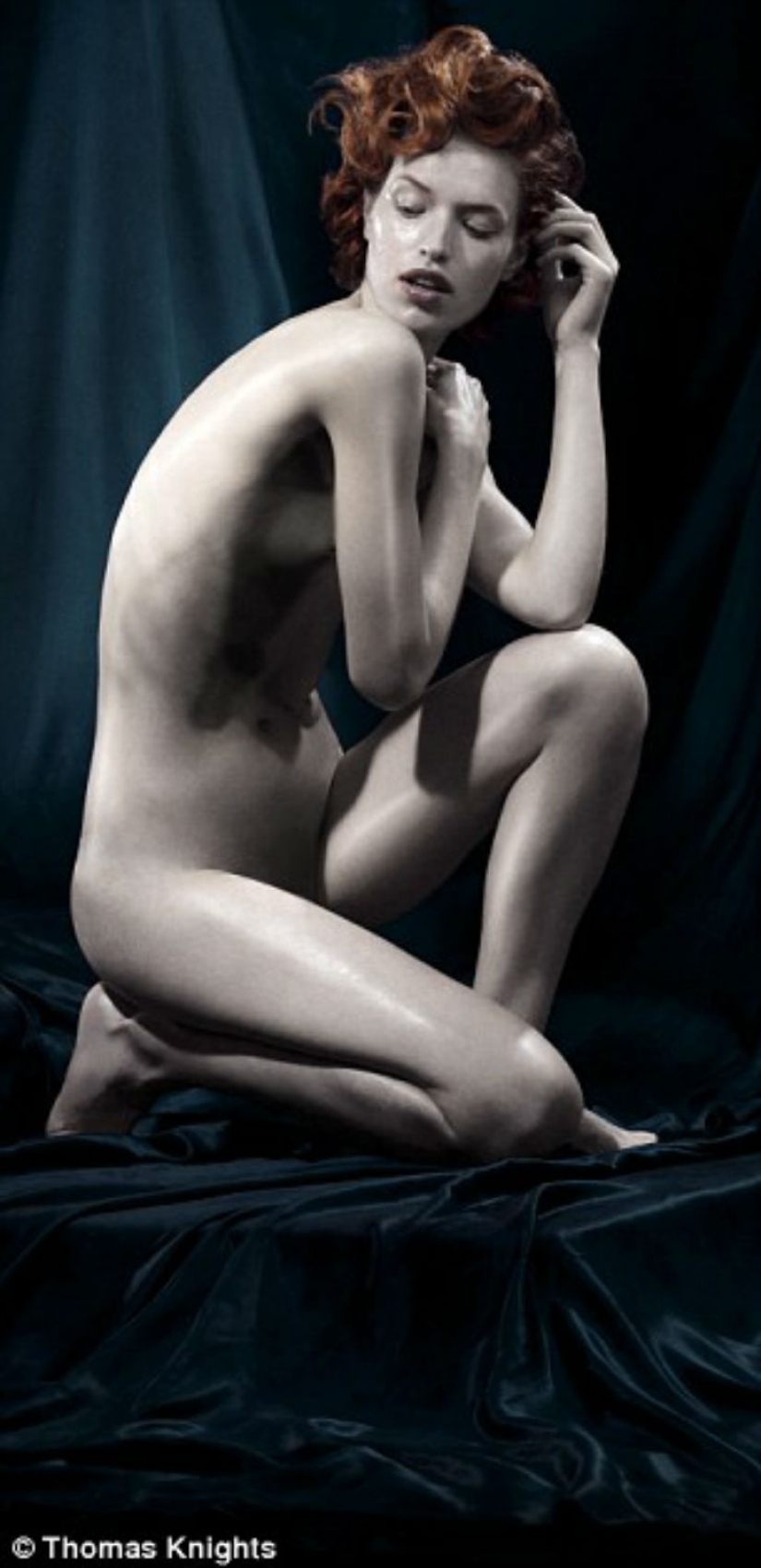 Beautiful, famous, redheads and naked posing for a unique photo shoot