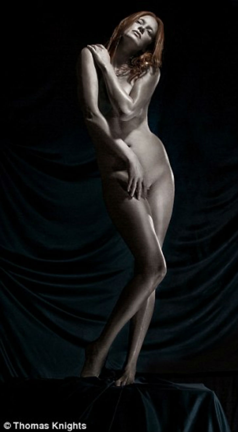 Beautiful, famous, redheads and naked posing for a unique photo shoot