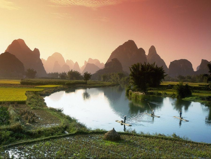 Beautiful scenery of the Chinese river of poets and artists