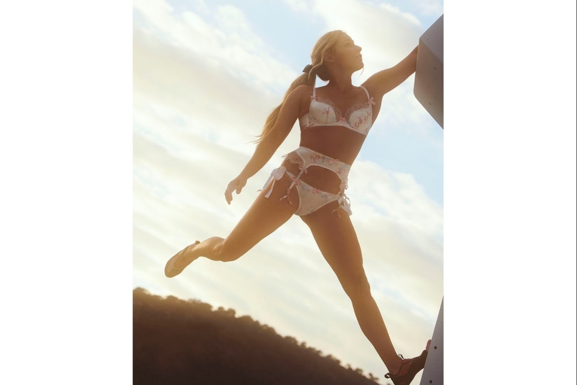 Beautiful sportswomen in lingerie Agent Provocateur