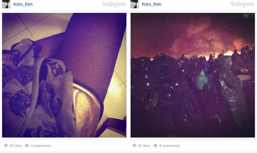 Before and after: Kyiv on Instagram