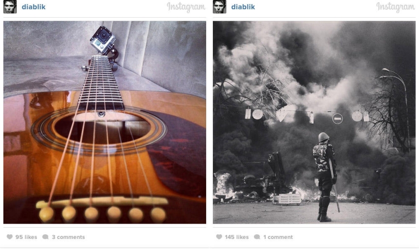 Before and after: Kyiv on Instagram