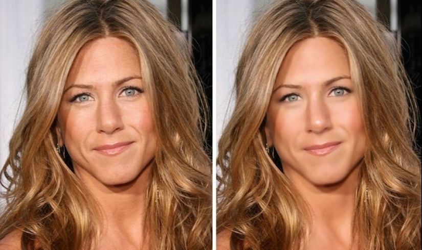 Before and after photoshop. Celebrities