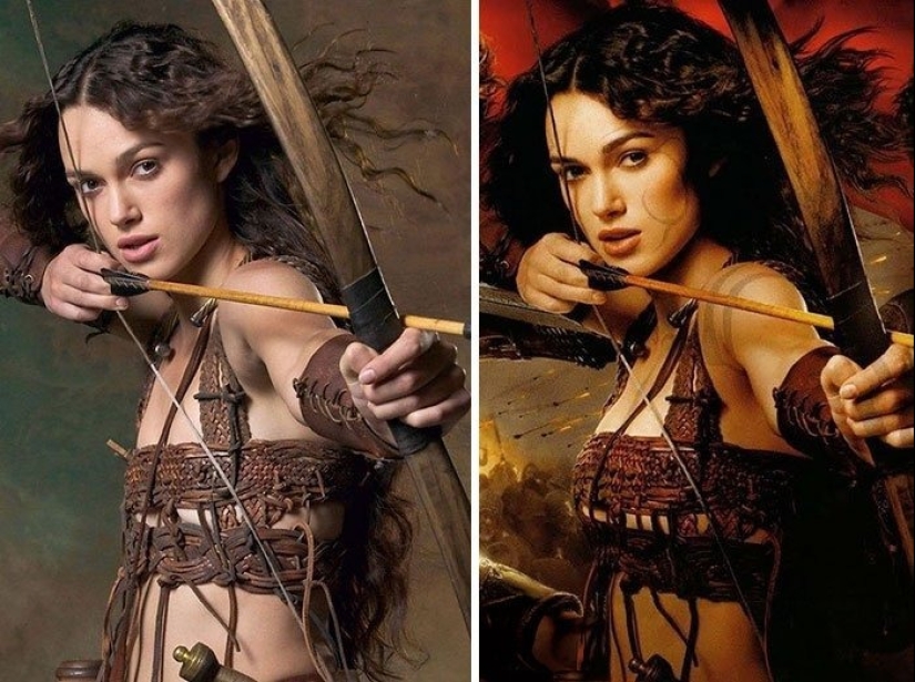 Before and after photoshop. Celebrities