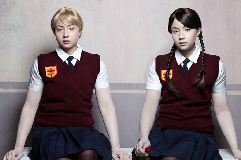 Black and white photo: a mulatto woman takes pictures of herself in the image of her white ancestors Black and white photo: a mulatto woman takes pictures of herself in the image of her white ancestors