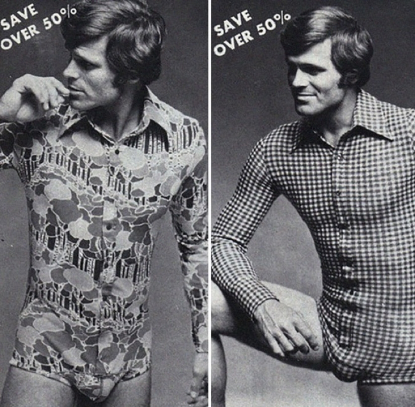 Bright color, indecent cut, daring cage and unthinkable flare: men&#39;s fashion in the 70s