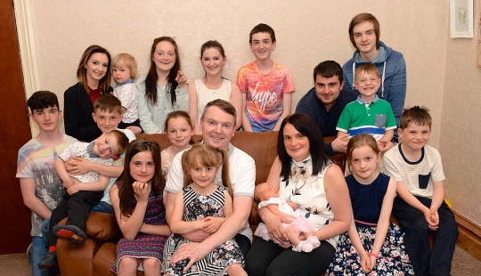 Britain's largest family celebrates the birth of its 19th child