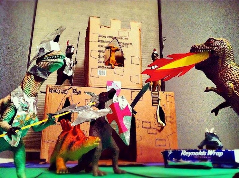 Cada noche los dinosaurios tienen una fila