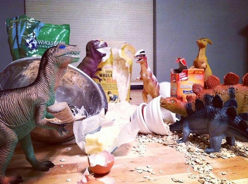 Cada noche los dinosaurios tienen una fila
