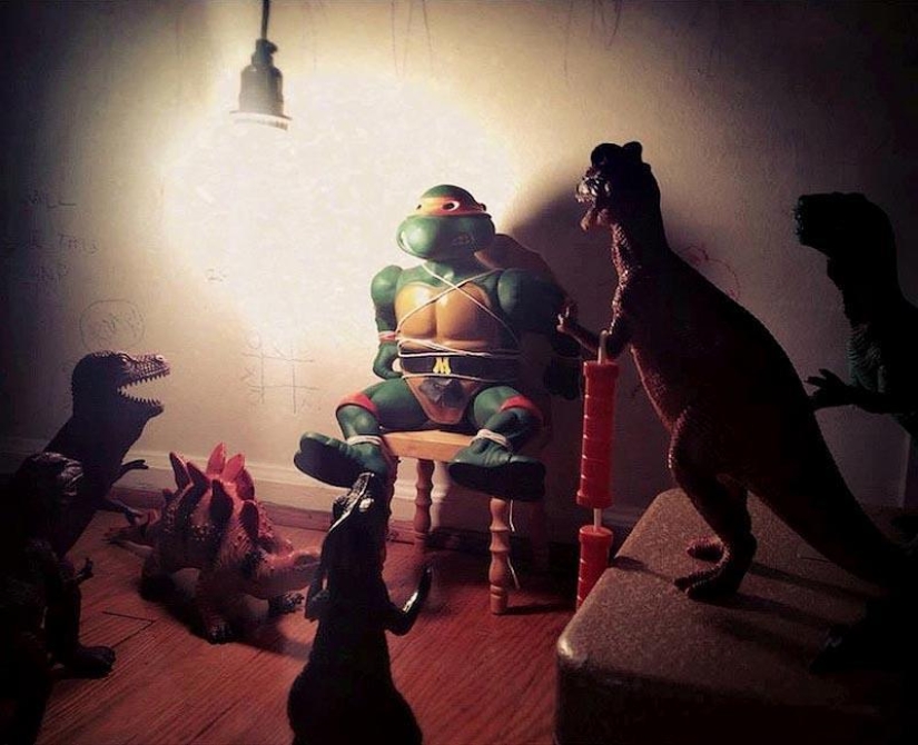 Cada noche los dinosaurios tienen una fila