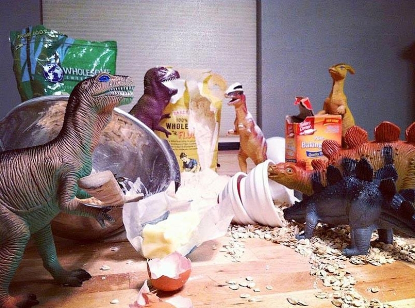 Cada noche los dinosaurios tienen una fila