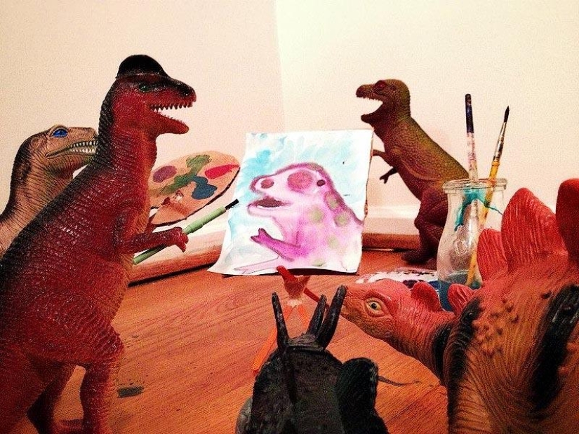 Cada noche los dinosaurios tienen una fila