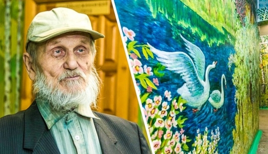 Caretaker turns school walls into art gallery