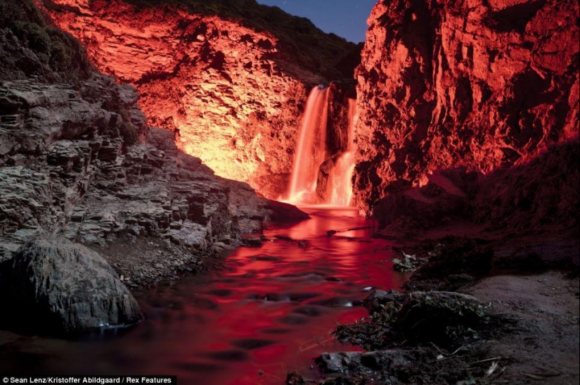 cascadas de neón