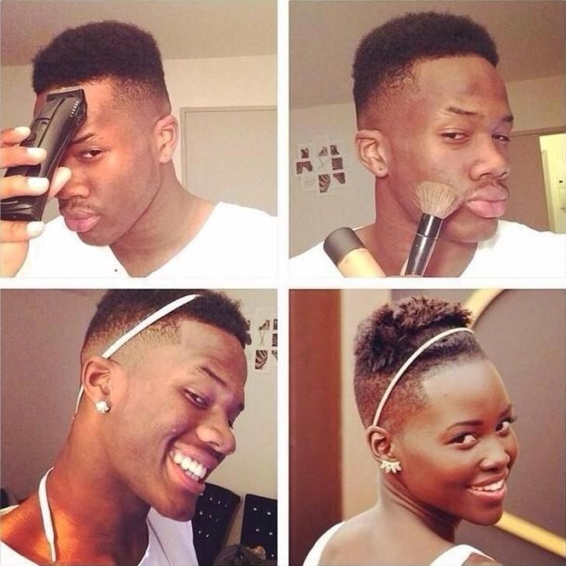 Casi parece una nueva tendencia de la red #MakeupTransformation