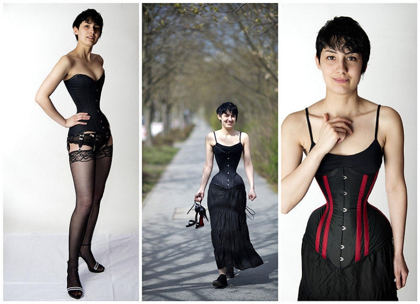 Chica con cintura de avispa