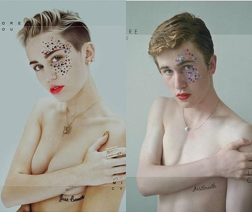 Chico divertido recrea fotos de celebridades en casa