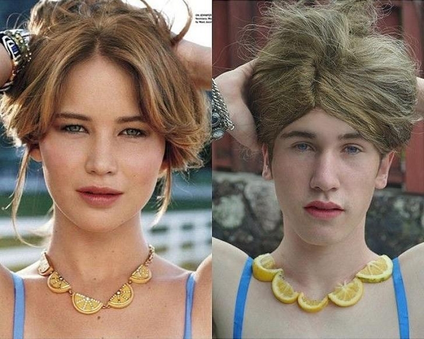 Chico divertido recrea fotos de celebridades en casa
