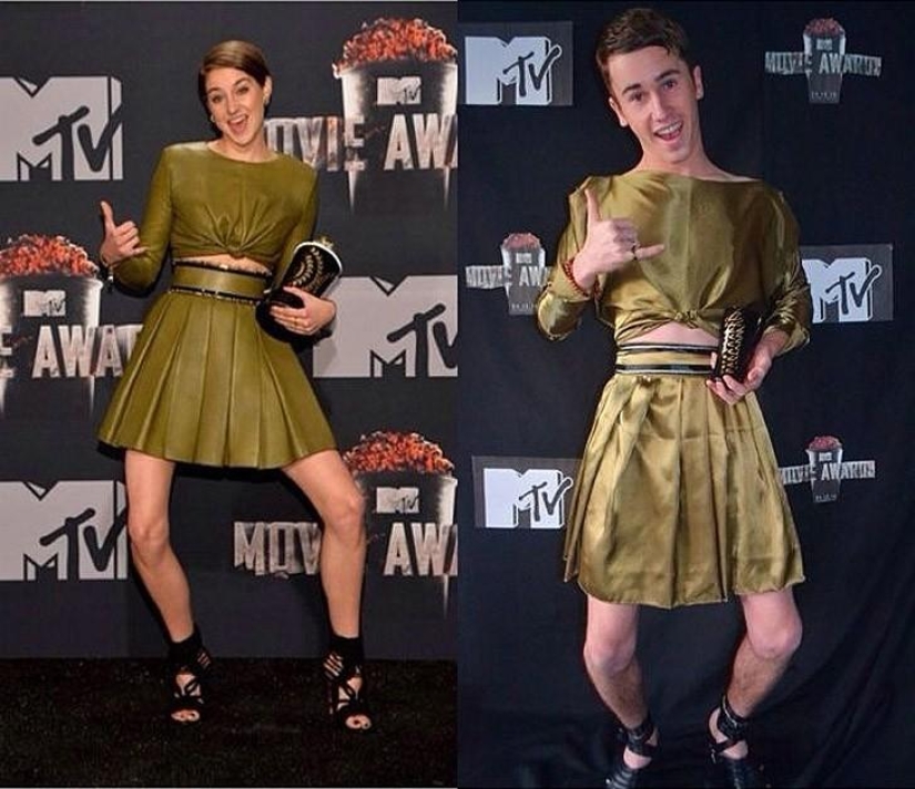 Chico divertido recrea fotos de celebridades en casa