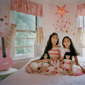 Children's fashion: girls and their dolls Children's fashion: girls and their dolls