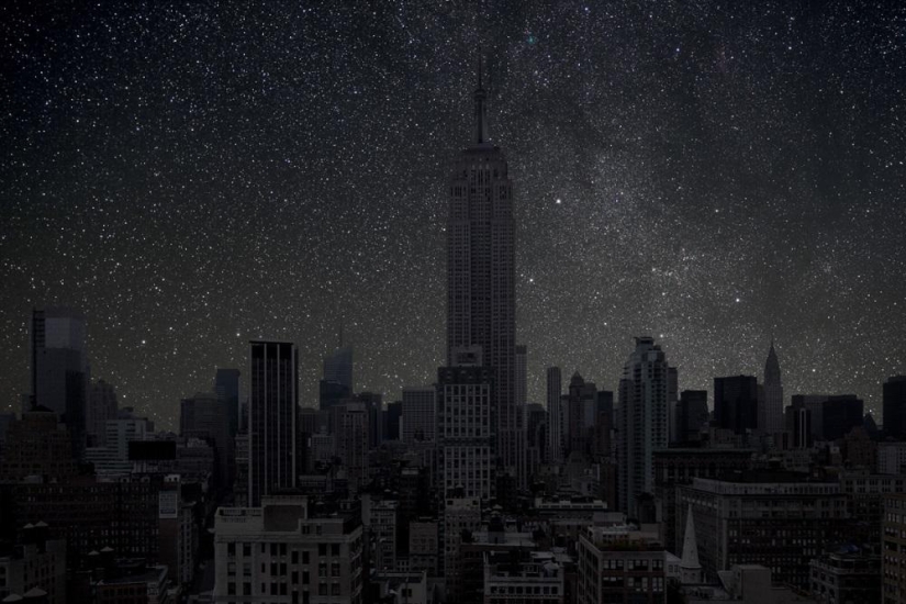 Cielo estrellado sobre las ciudades más grandes del mundo Cielo estrellado sobre las ciudades más grandes del mundo