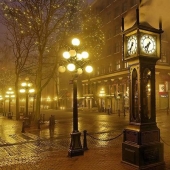 Cities shrouded in mist