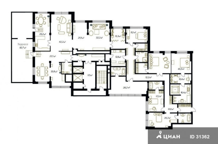 Cómo es el apartamento en alquiler más caro de Moscú por 5 millones al mes