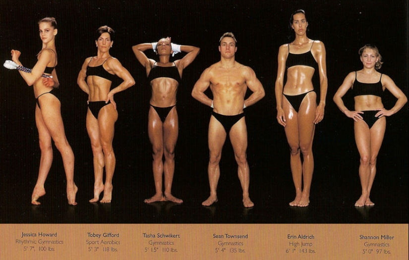 ¿Cómo son los cuerpos de los atletas?