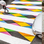 Colorful pedestrian crossings in Madrid that are impossible to miss