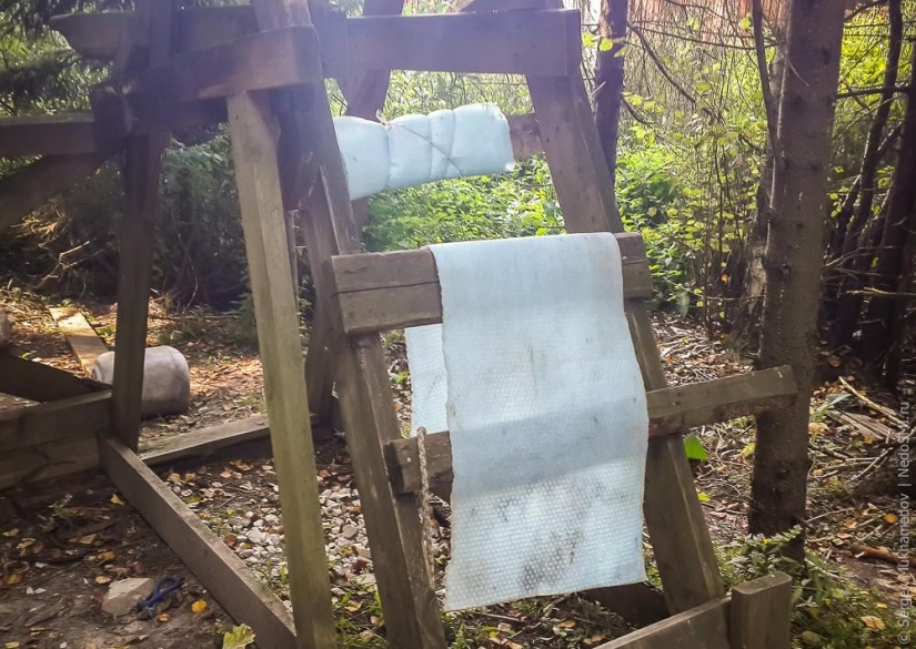 Complejo de poder &quot;Pinocho&quot;: Mecedora de madera en el bosque