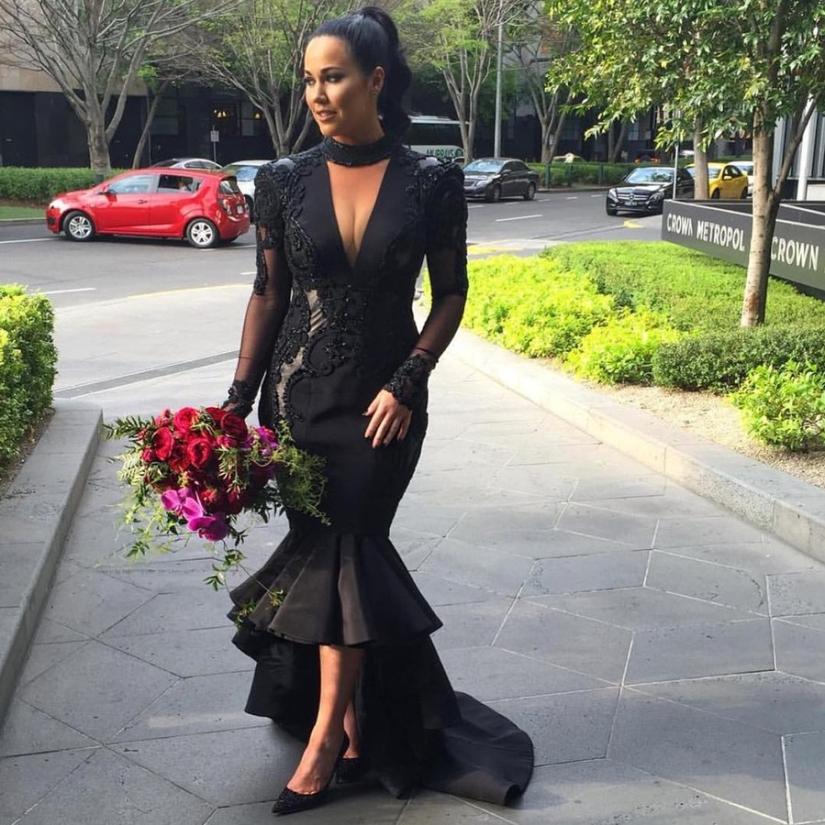 Contrariamente a la tradición: la novia llegó a la boda con un vestido negro