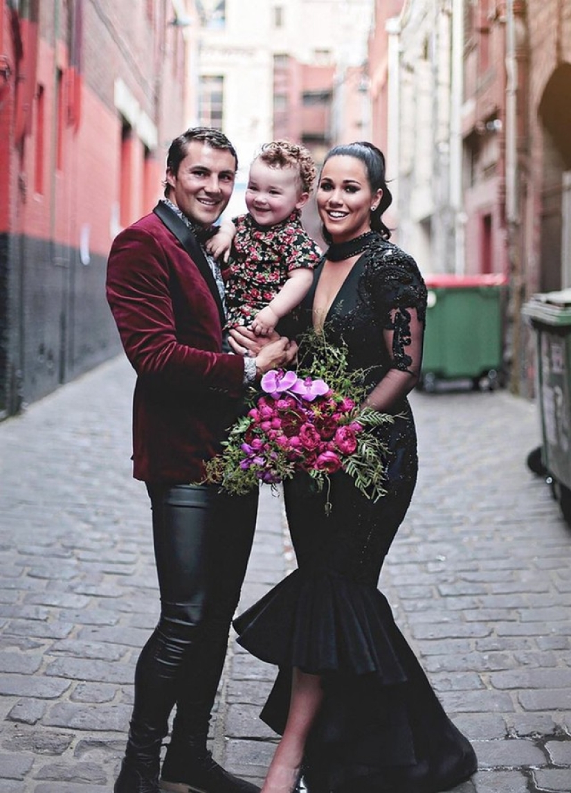 Contrariamente a la tradición: la novia llegó a la boda con un vestido negro