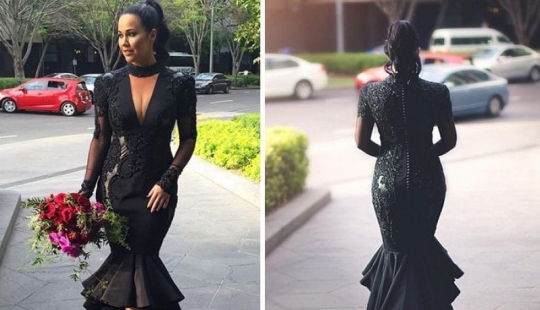 Contrary to tradition: the bride arrived at the wedding in a black dress