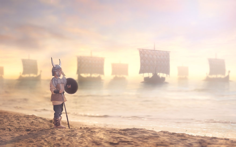 Creative photos of children in fabulous images