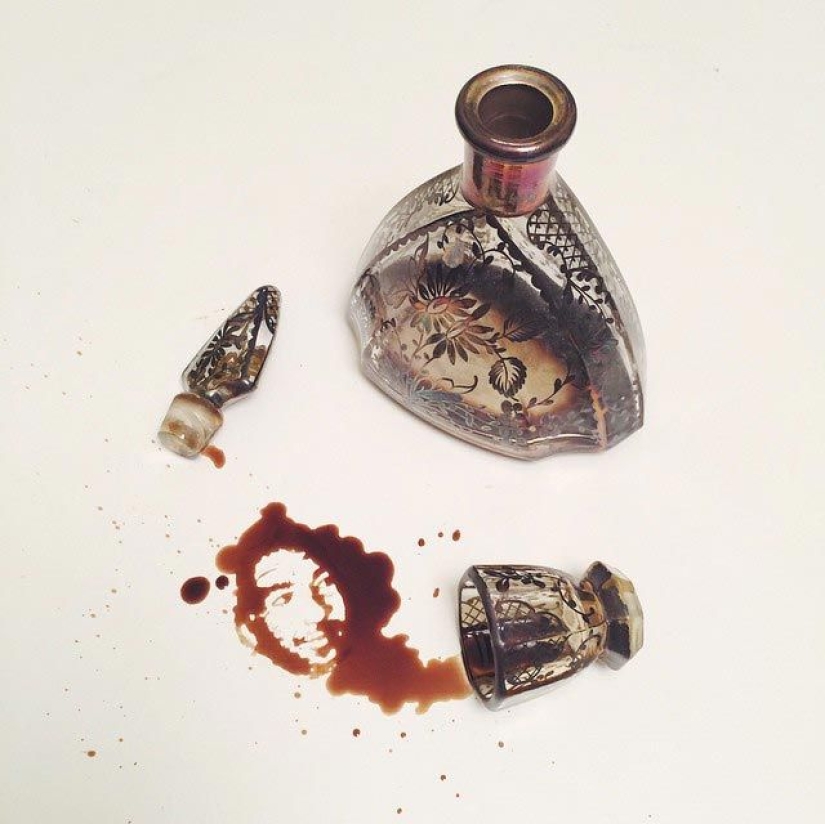 Cuando el café derramado se convierte en arte