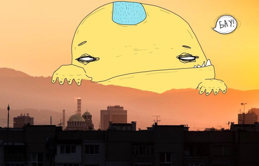 Cute and lazy: Bulgarian illustrator&#39;s monsters that have taken over the whole city