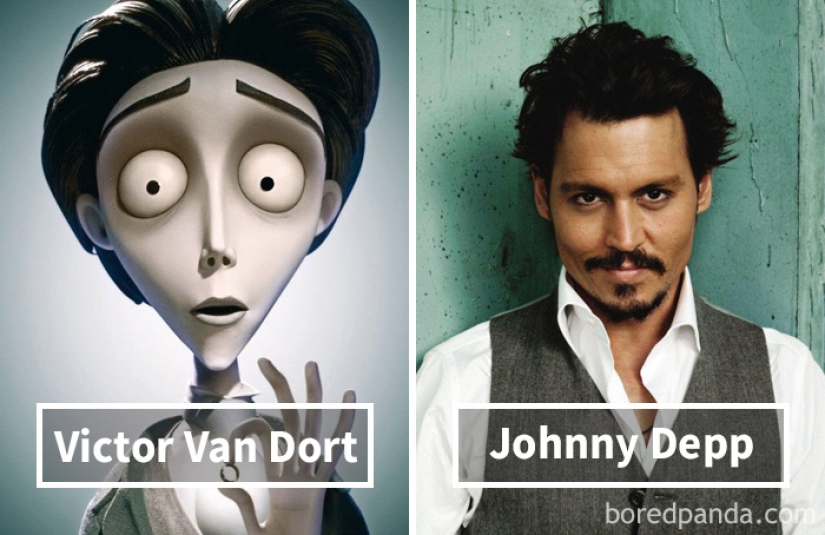 Cuyas voces fueron pronunciadas por los personajes de los dibujos animados occidentales en el original