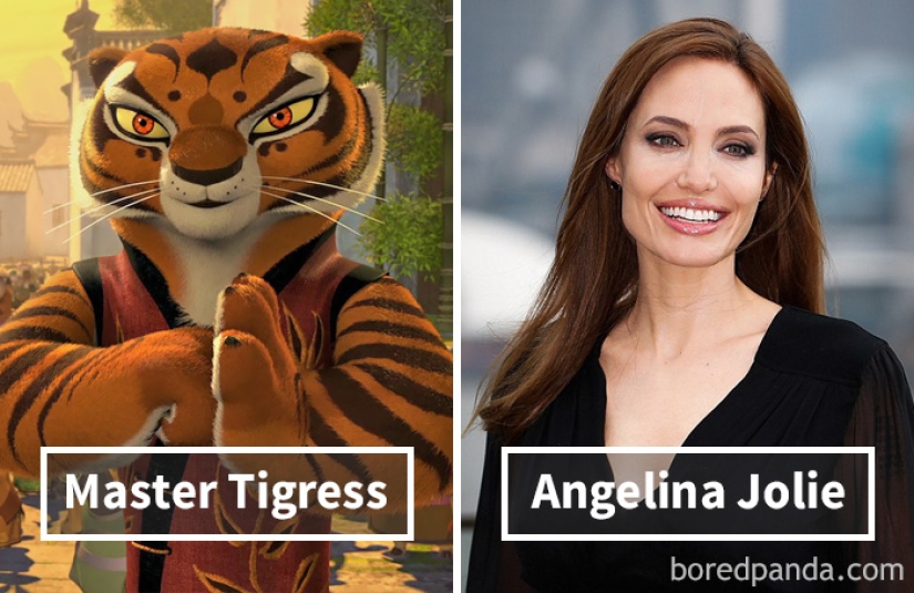 Cuyas voces fueron pronunciadas por los personajes de los dibujos animados occidentales en el original