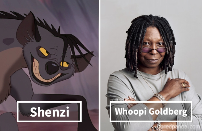 Cuyas voces fueron pronunciadas por los personajes de los dibujos animados occidentales en el original