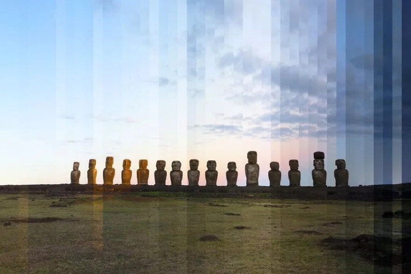 Día y noche en una sola imagen. Impresionantes tomas de monumentos famosos en un formato inusual