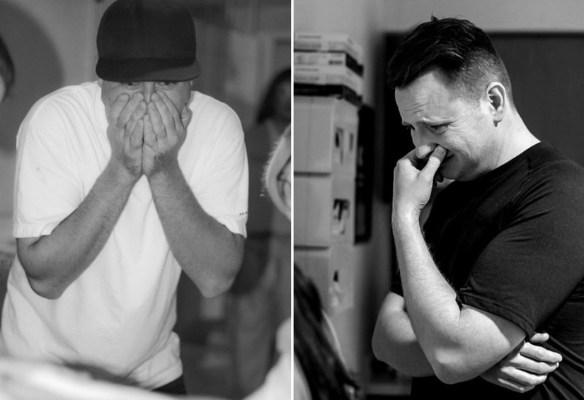 Dads see their newborn babies for the first time Dads see their newborn babies for the first time